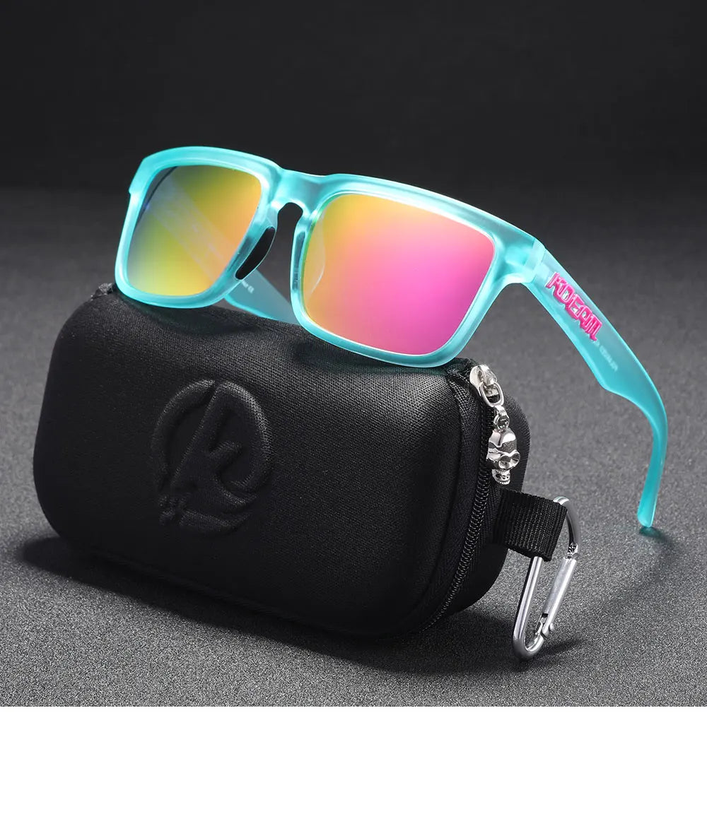 Miami Vibes | Translucent Teal & Magenta Polarized Sunglasses