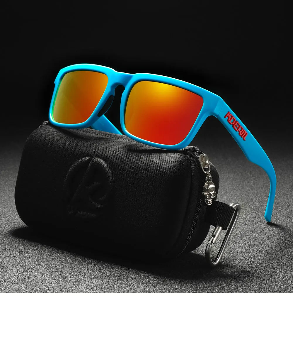 Heatwave | Matte Blue & Mirror Red Polarized Sunglasses