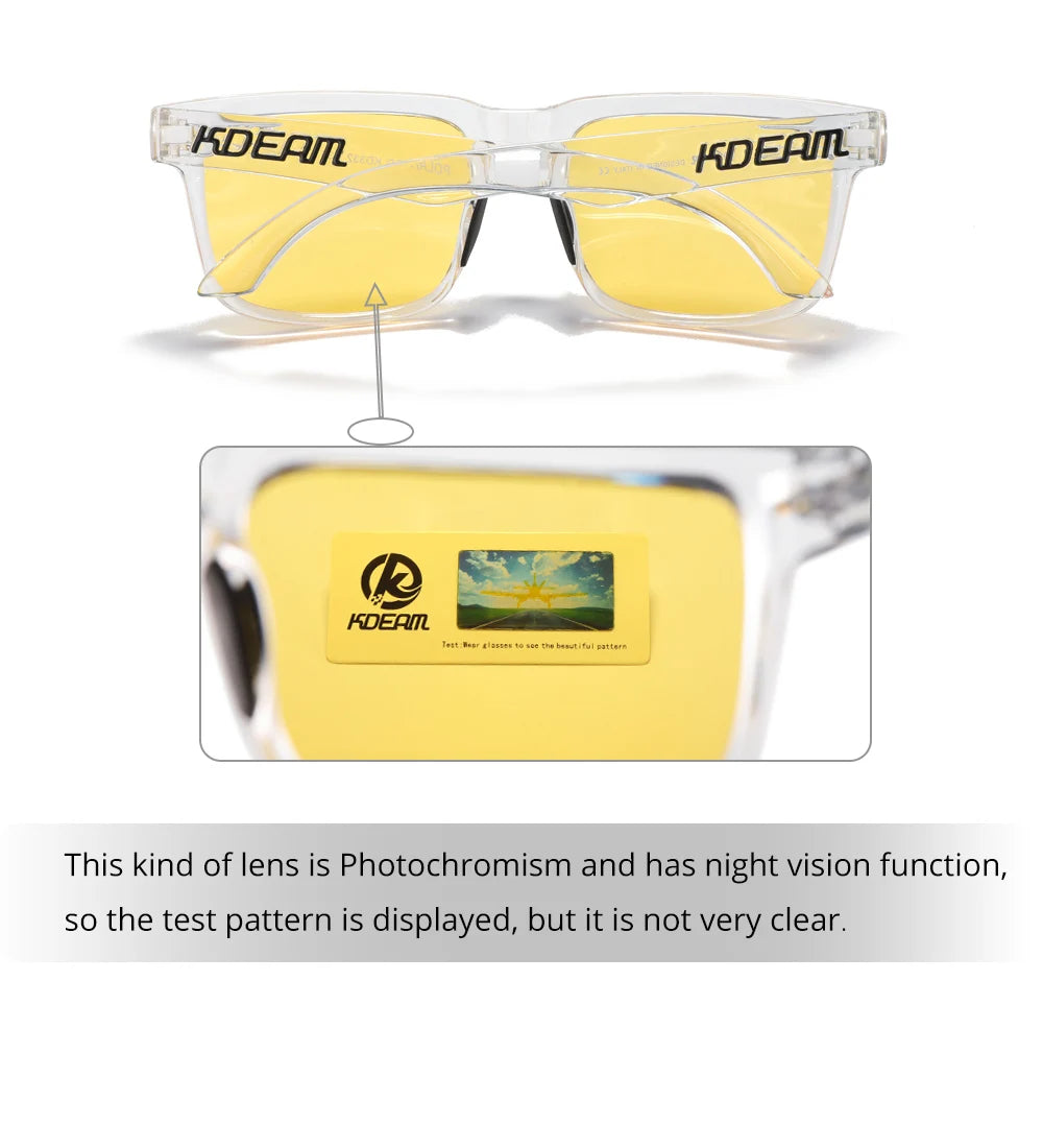 Clear Vision | Transparent Frame Yellow Lens Polarized Sunglasses
