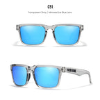 Smoke & Ice | Transparent Gray & Mirror Ice Blue Polarized Sunglasses