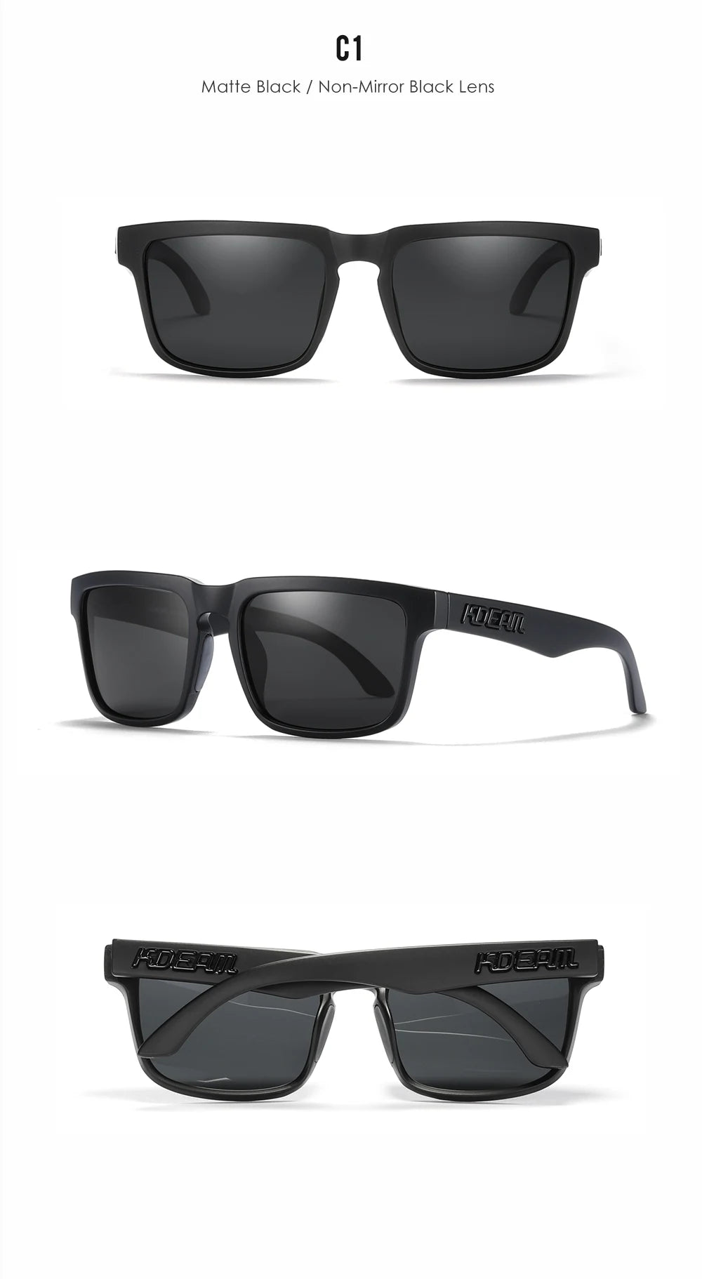 Blackout | Matte Black Full Black Polarized Sunglasses