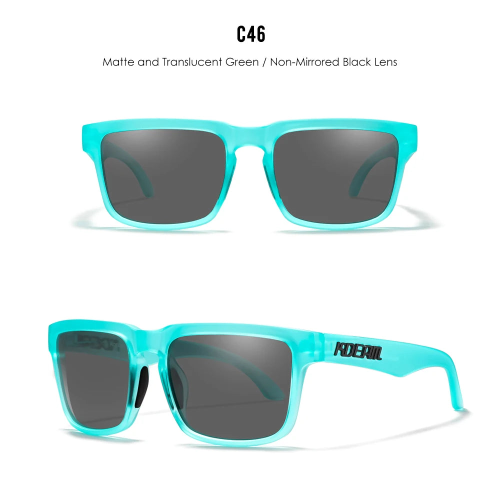 Lagoon | Translucent Teal & Black Polarized Sunglasses