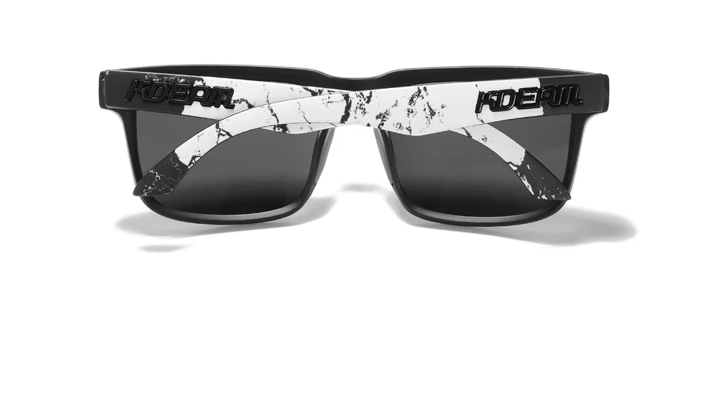 Marble Dark | Mixed Frame Black Polarized Sunglasses