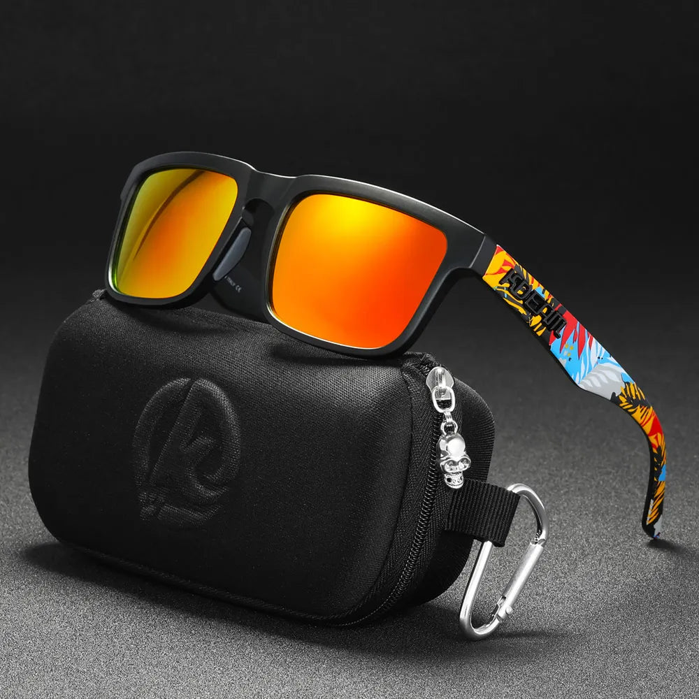 Tropicfire | Matte Black & Floral Mirror Red Polarized Sunglasses