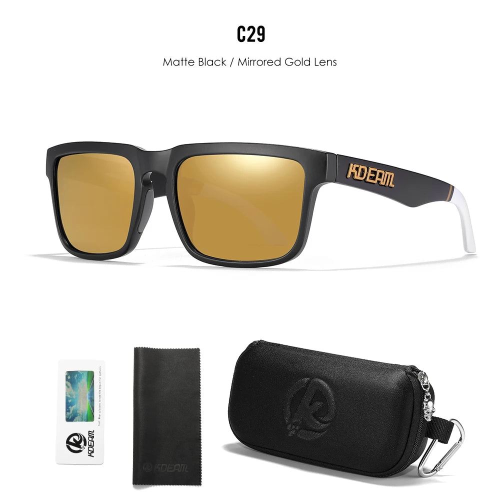 Black Gold | Matte Black Mirror Gold Polarized Sunglasses