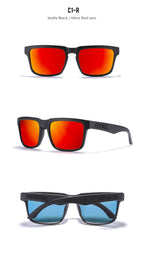 Blaze | Matte Black Mirror Red Polarized Sunglasses