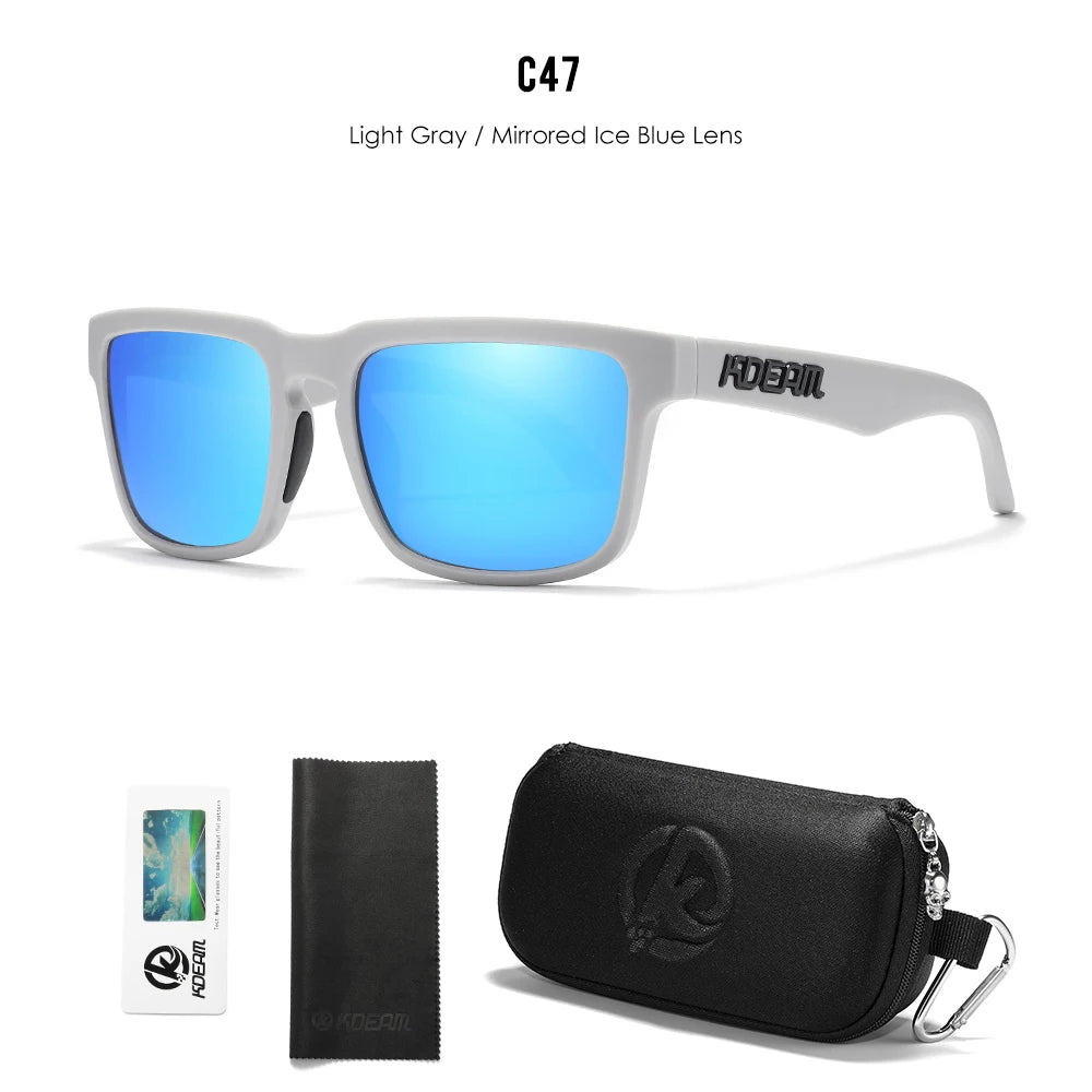 Glacier | Light Gray & Mirror Ice Blue Polarized Sunglasses