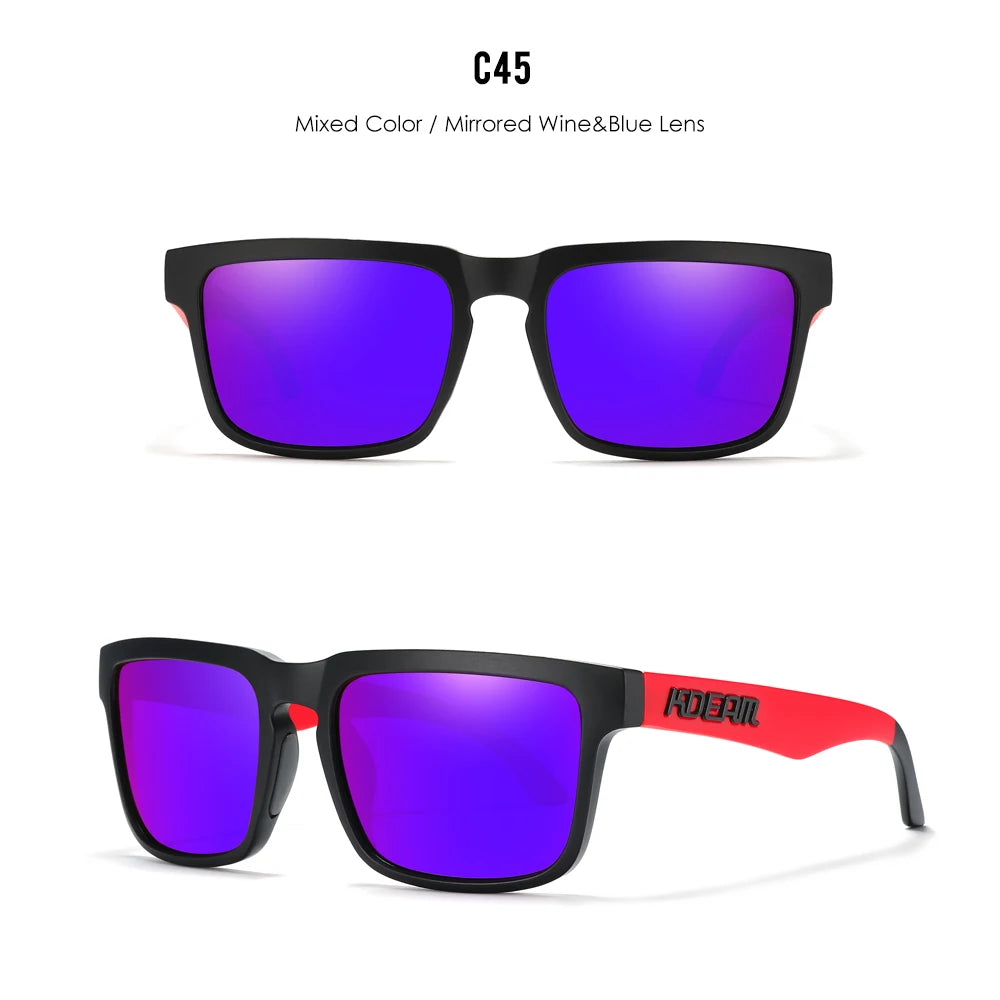 Phantom | Black & Red Mirror Blue-Violet Polarized Sunglasses