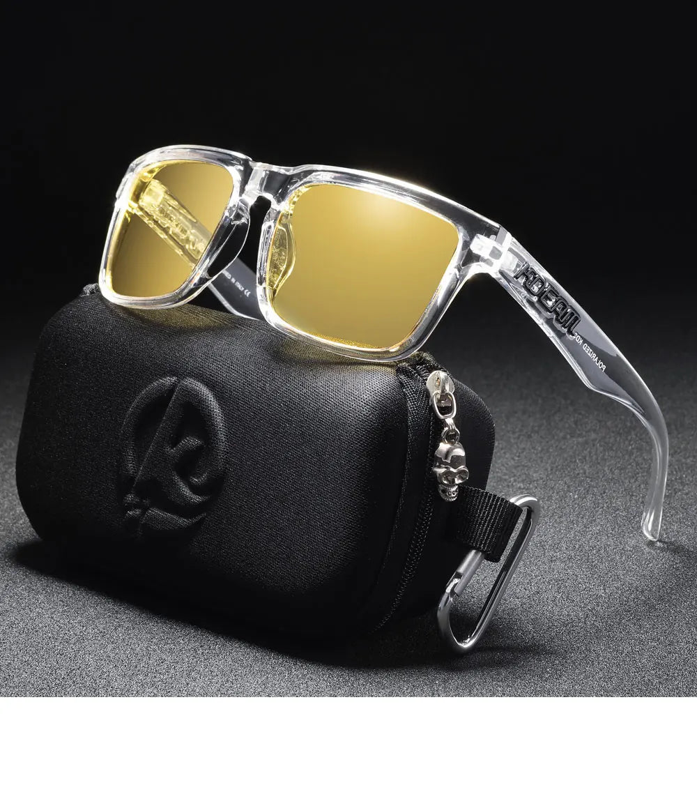 Clear Vision | Transparent Frame Yellow Lens Polarized Sunglasses