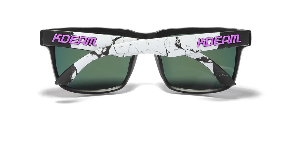 Ultraviolet | Black & Marble Mirror Violet Polarized Sunglasses