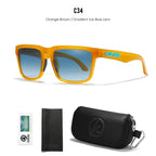 Sunset Drift | Orange-Brown & Ice Blue Gradient Polarized Sunglasses