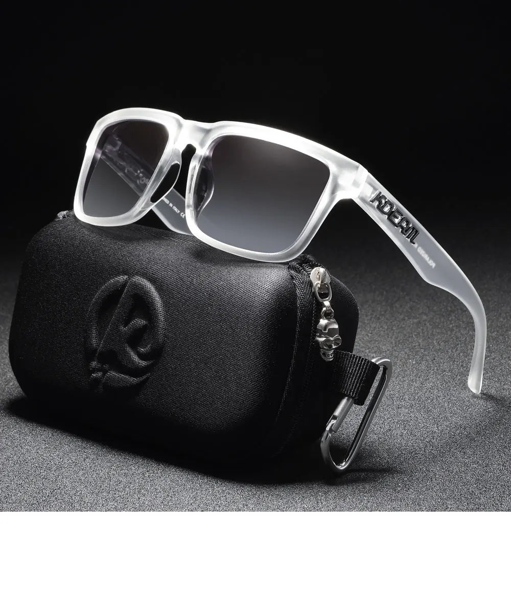 Frost | Translucent White Gradient Gray Polarized Sunglasses