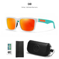 Solar Flare | White & Teal Mirror Red Polarized Sunglasses