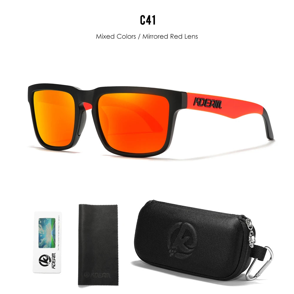 Inferno | Black & Red Mirror Red Polarized Sunglasses