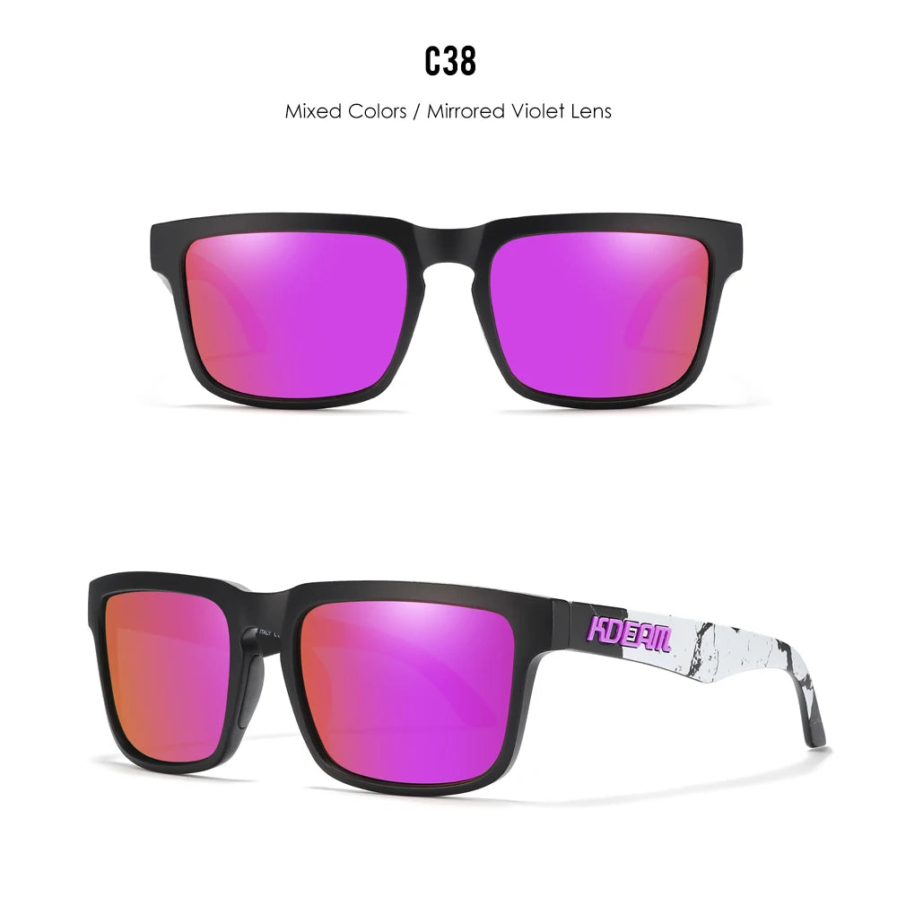 Ultraviolet | Black & Marble Mirror Violet Polarized Sunglasses