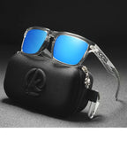 Smoke & Ice | Transparent Gray & Mirror Ice Blue Polarized Sunglasses
