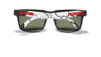 Dark Wave | Black & Marble Mirror Blue-Violet Polarized Sunglasses