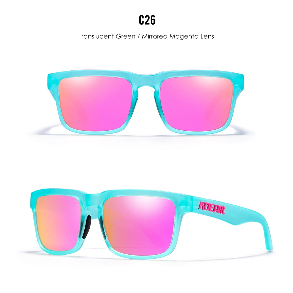 Miami Vibes | Translucent Teal & Magenta Polarized Sunglasses