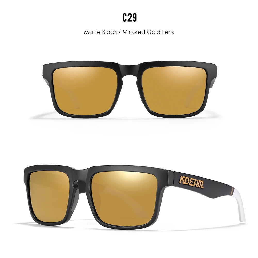 Black Gold | Matte Black Mirror Gold Polarized Sunglasses