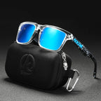 Splatter | Clear & Speckled Mirror Ice Blue Polarized Sunglasses