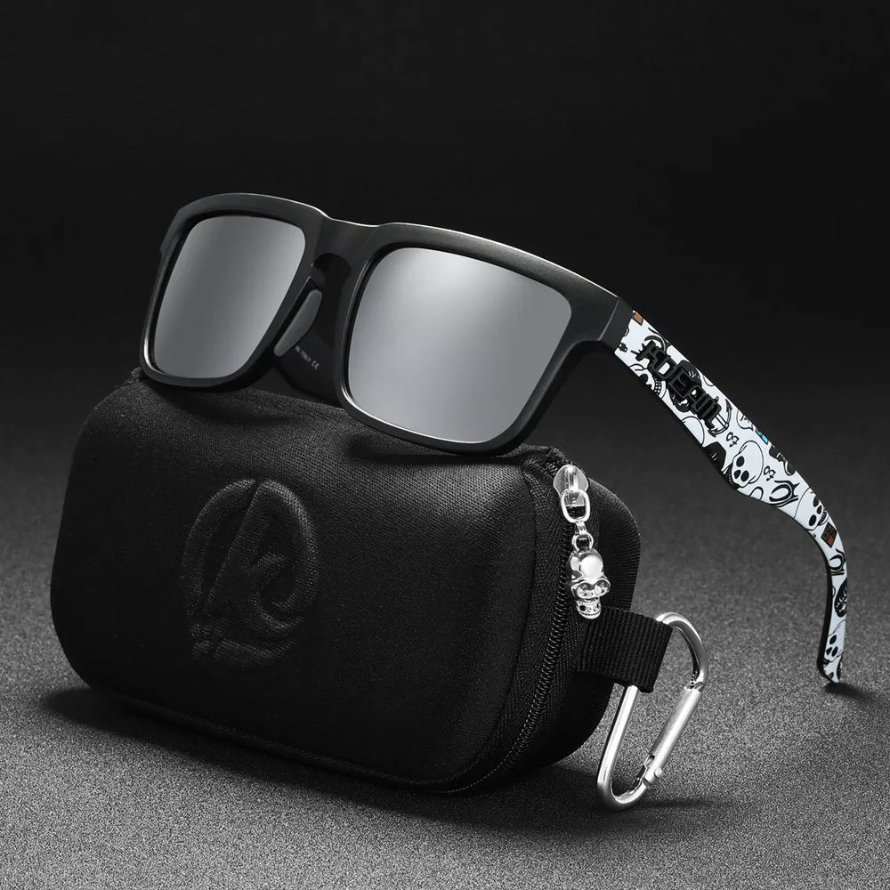 Ghost Riot | Matte Black Mirror Silver Polarized Sunglasses