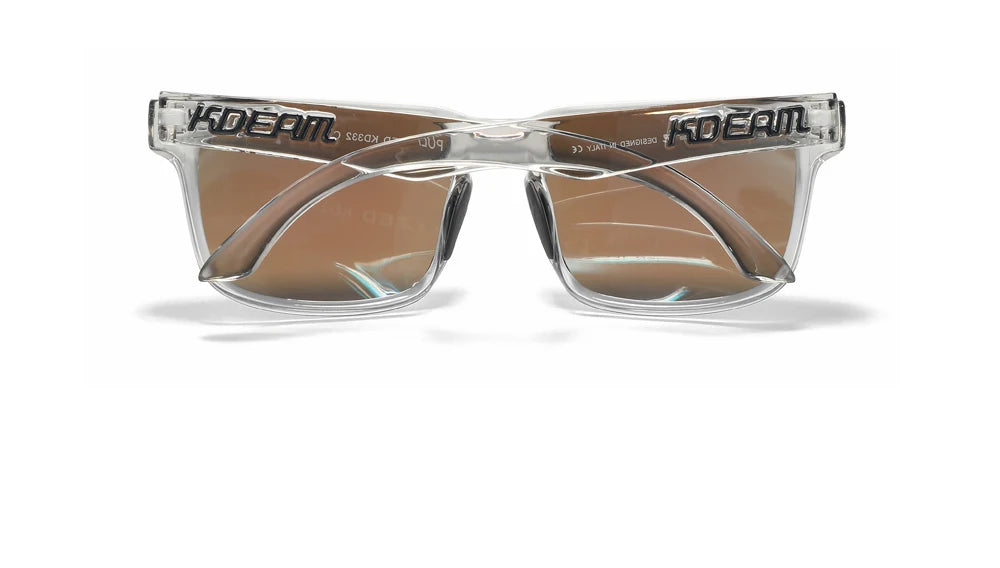 Smoke & Ice | Transparent Gray & Mirror Ice Blue Polarized Sunglasses
