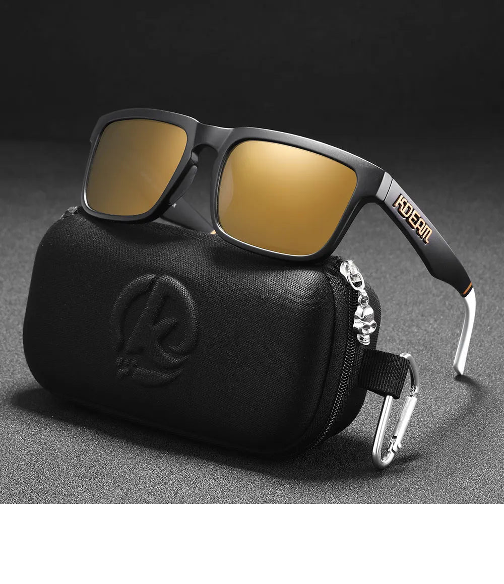 Black Gold | Matte Black Mirror Gold Polarized Sunglasses