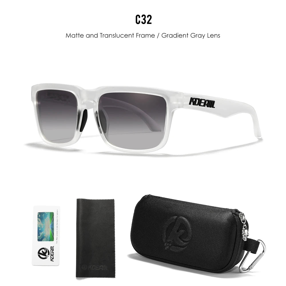 Frost | Translucent White Gradient Gray Polarized Sunglasses