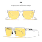 Clear Vision | Transparent Frame Yellow Lens Polarized Sunglasses