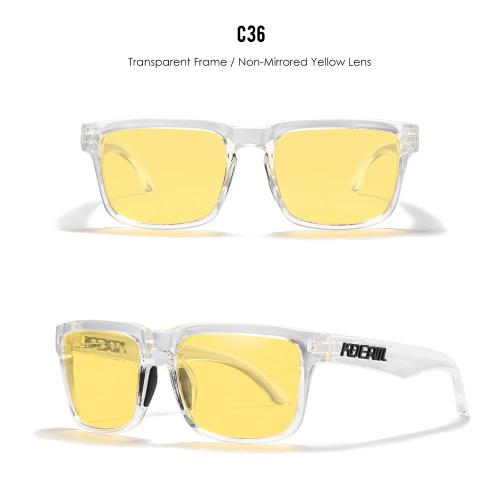 Clear Vision | Transparent Frame Yellow Lens Polarized Sunglasses