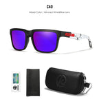 Dark Wave | Black & Marble Mirror Blue-Violet Polarized Sunglasses