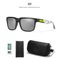 Neon Crack | Black & Neon Marble Mirror Silver Polarized Sunglasses