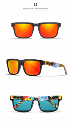 Tropicfire | Matte Black & Floral Mirror Red Polarized Sunglasses