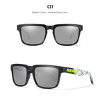 Neon Crack | Black & Neon Marble Mirror Silver Polarized Sunglasses