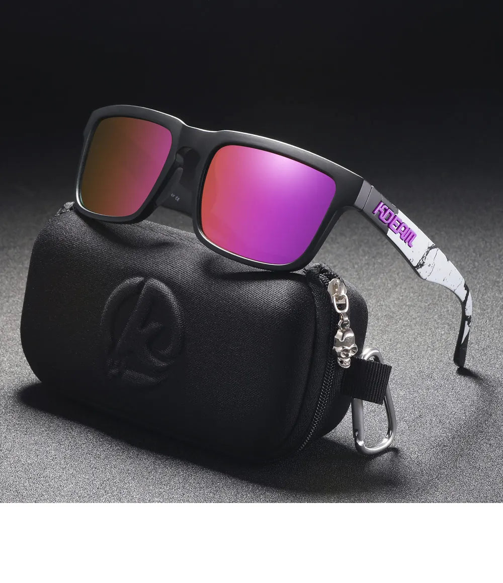 Ultraviolet | Black & Marble Mirror Violet Polarized Sunglasses